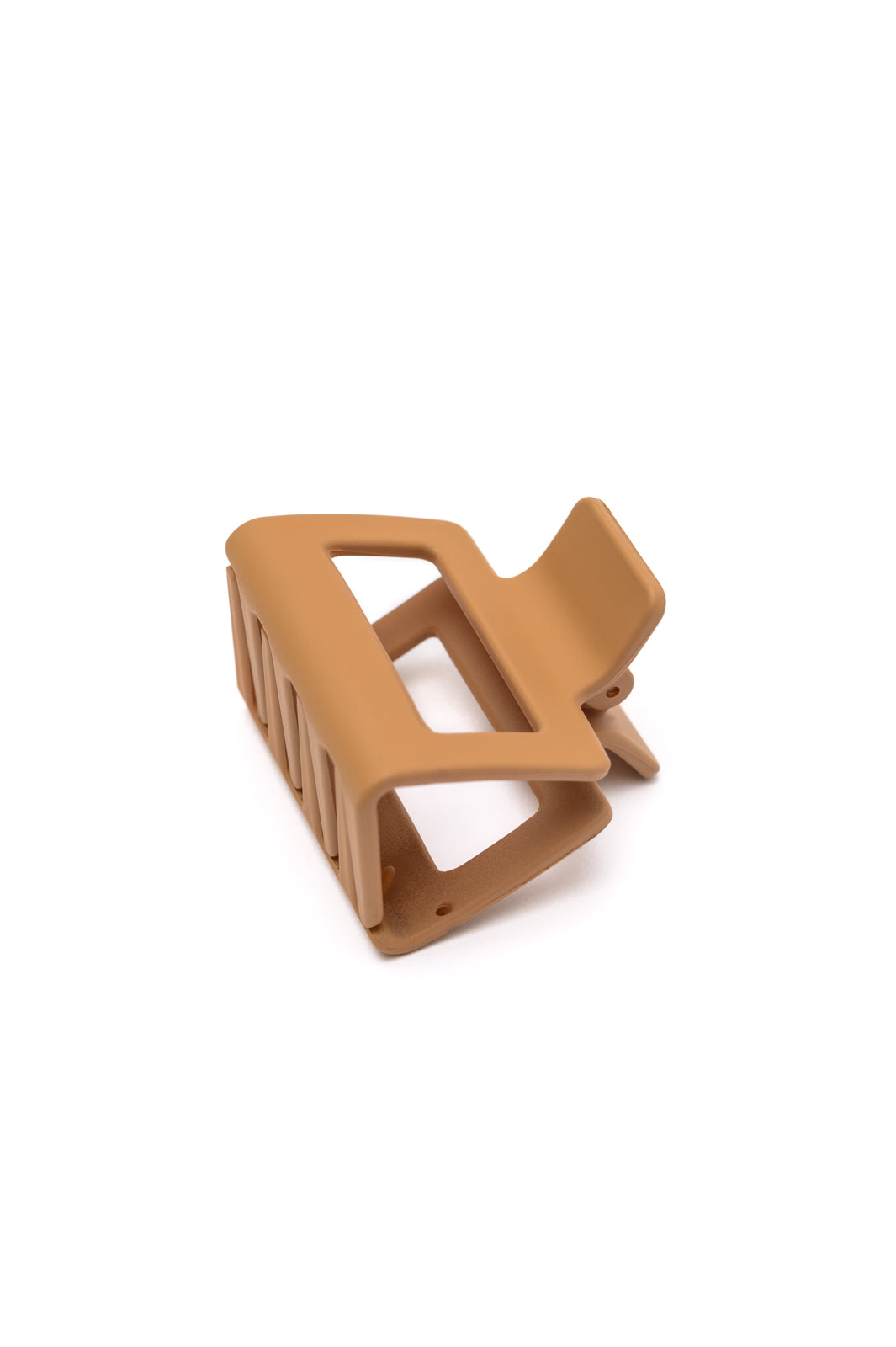 Small Square Claw Clip in Light Brown - WEBSITE EXCLUSIVE