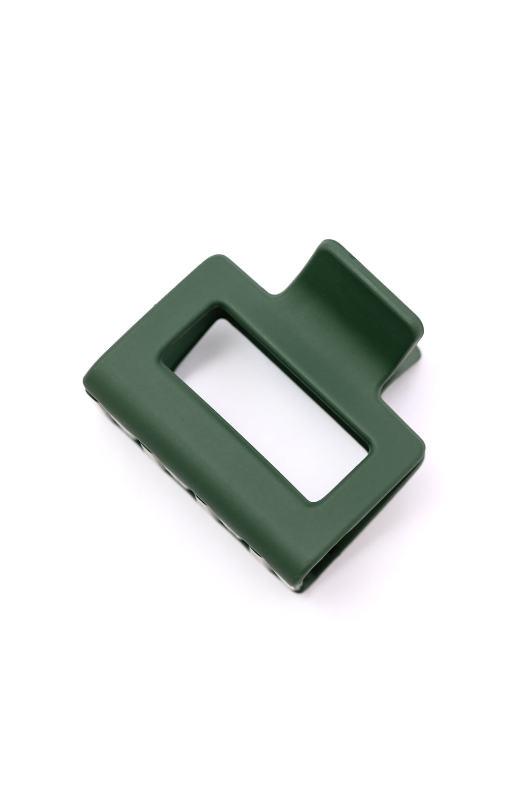Small Square Claw Clip in Matte Army - WEBSITE EXCLUSIVE