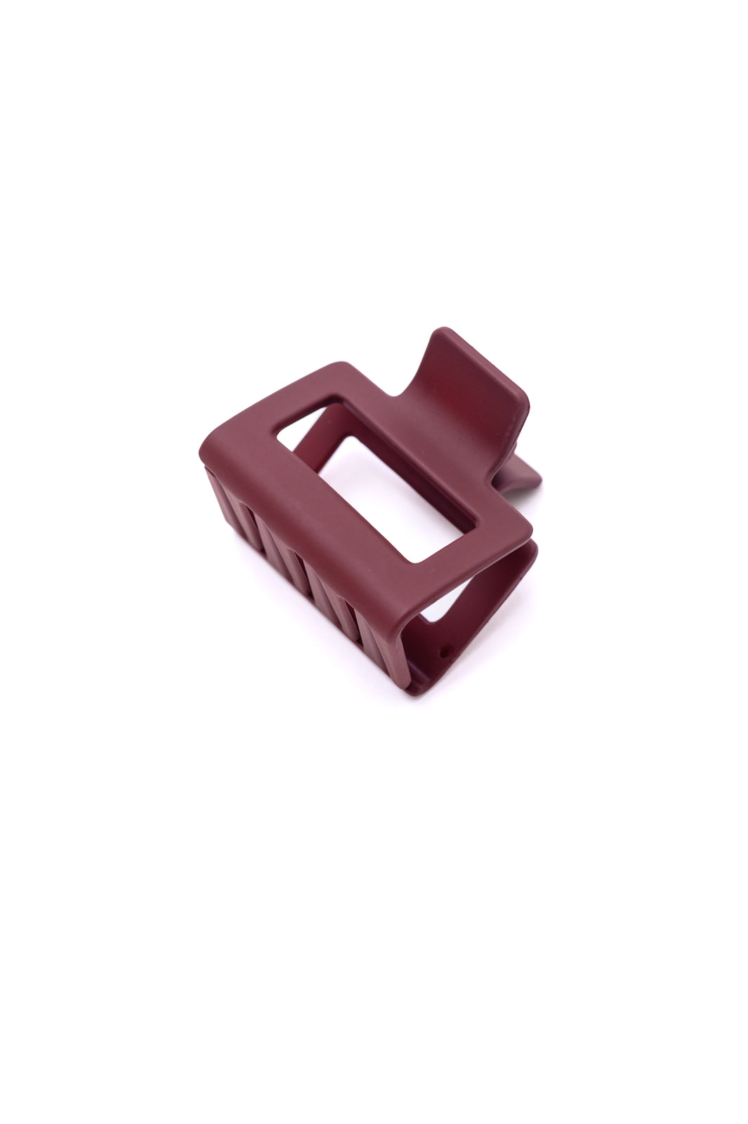 Small Square Claw Clip in Matte Berry - WEBSITE EXCLUSIVE