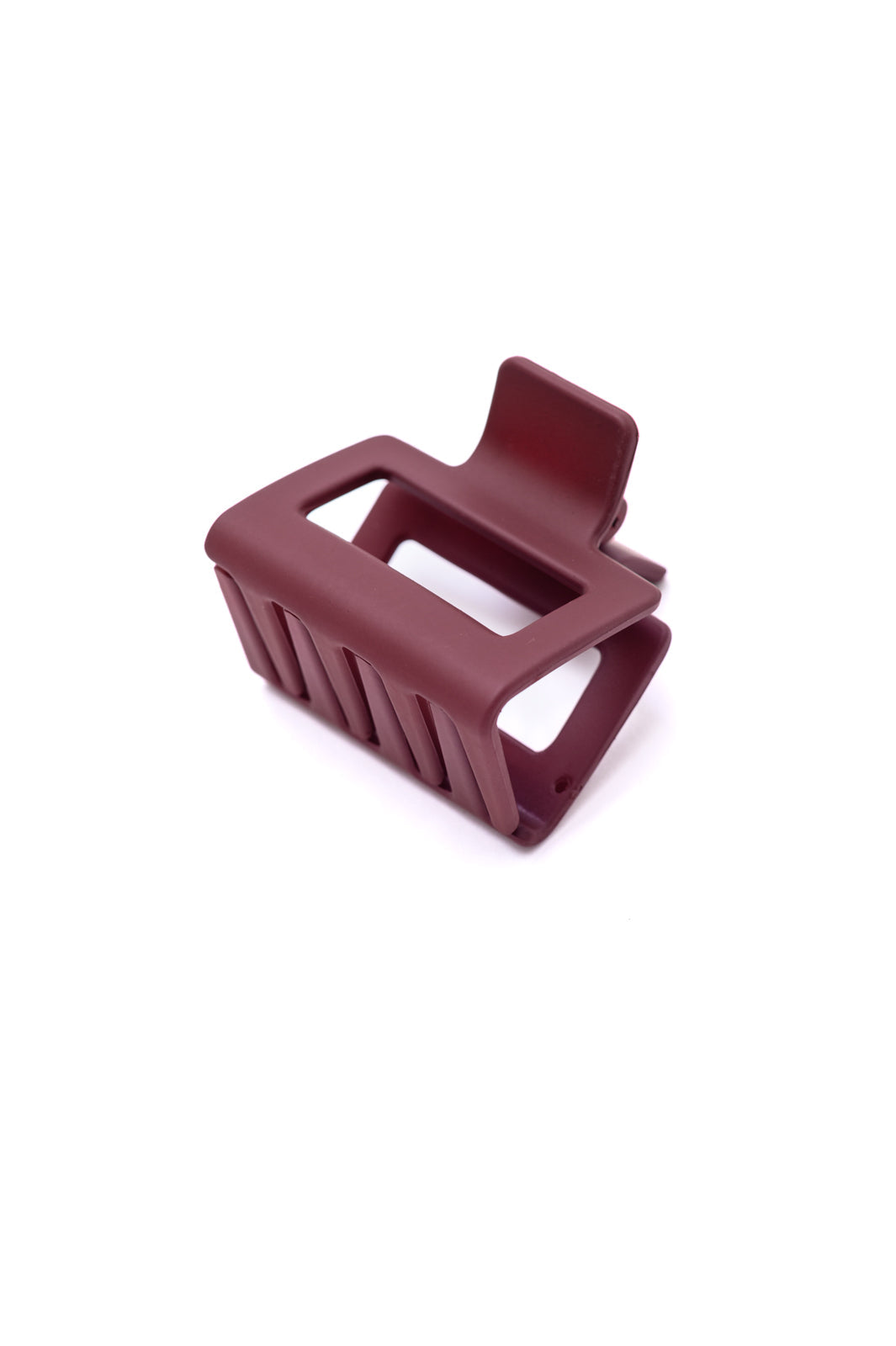 Small Square Claw Clip in Matte Berry - WEBSITE EXCLUSIVE