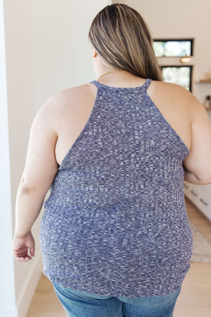 Small Talk Ribbed Halter Top - WEBSITE EXCLUSIVE