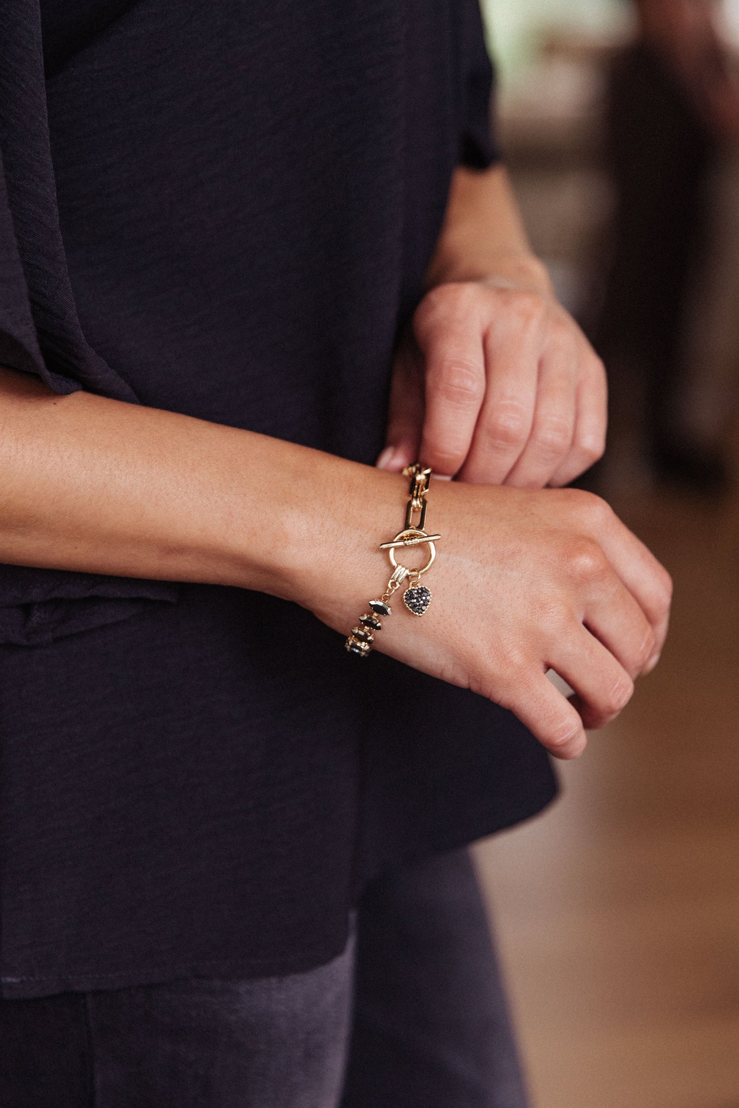 Sofia Toggle Bracelet In Gold - WEBSITE EXCLUSIVE