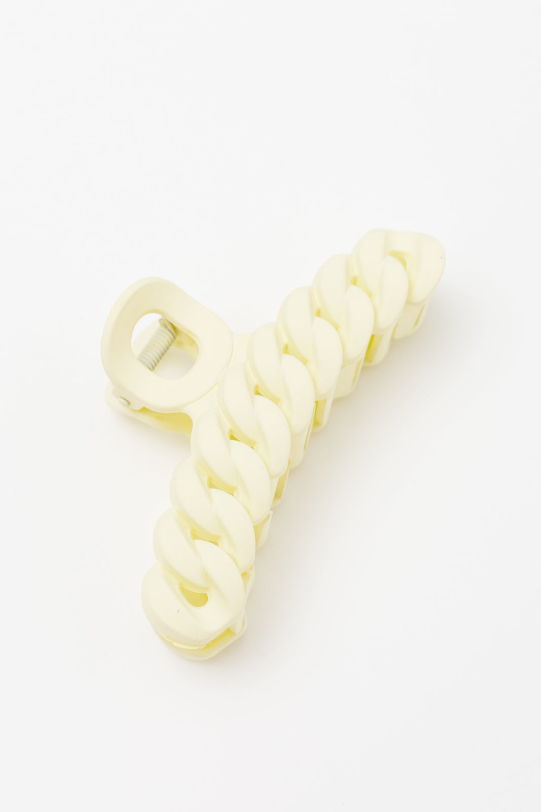 Spiral Claw Clip in Light Yellow - Website Exclusive