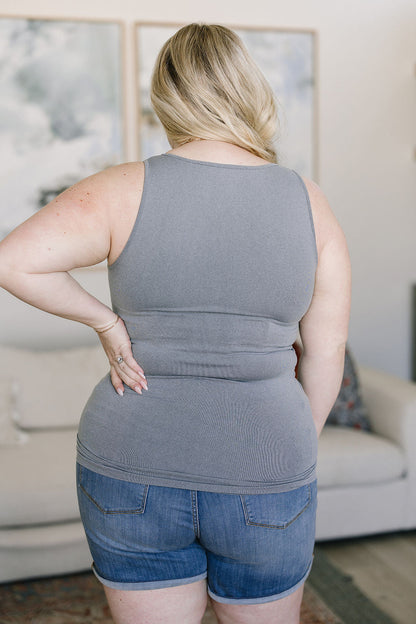 Standard Issue Seamless Longline Tank in Heather Grey - WEBSITE EXCLUSIVE