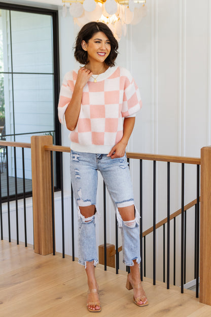 Start Me Up Checkered Sweater - WEBSITE EXCLUSIVE