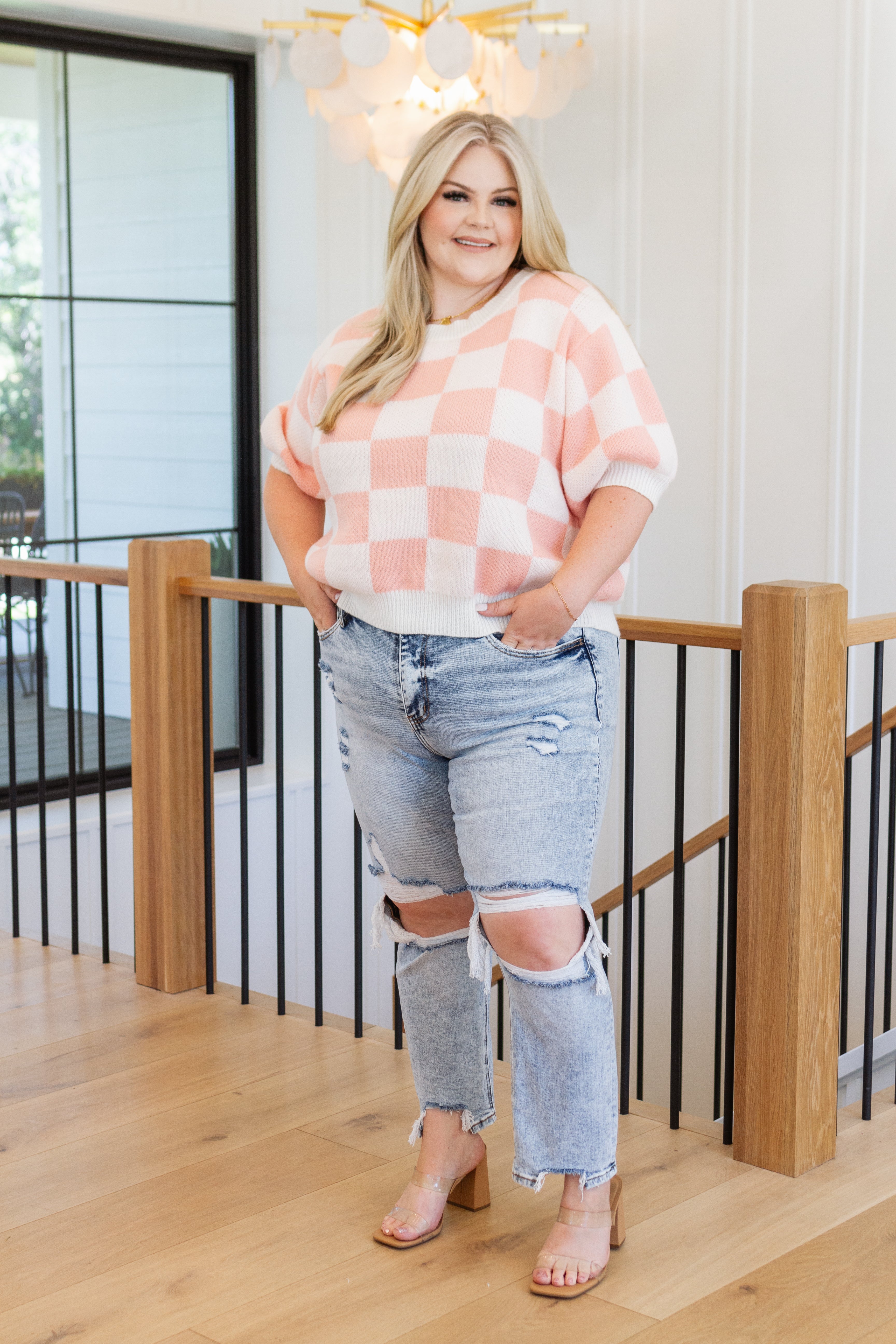 Start Me Up Checkered Sweater - WEBSITE EXCLUSIVE