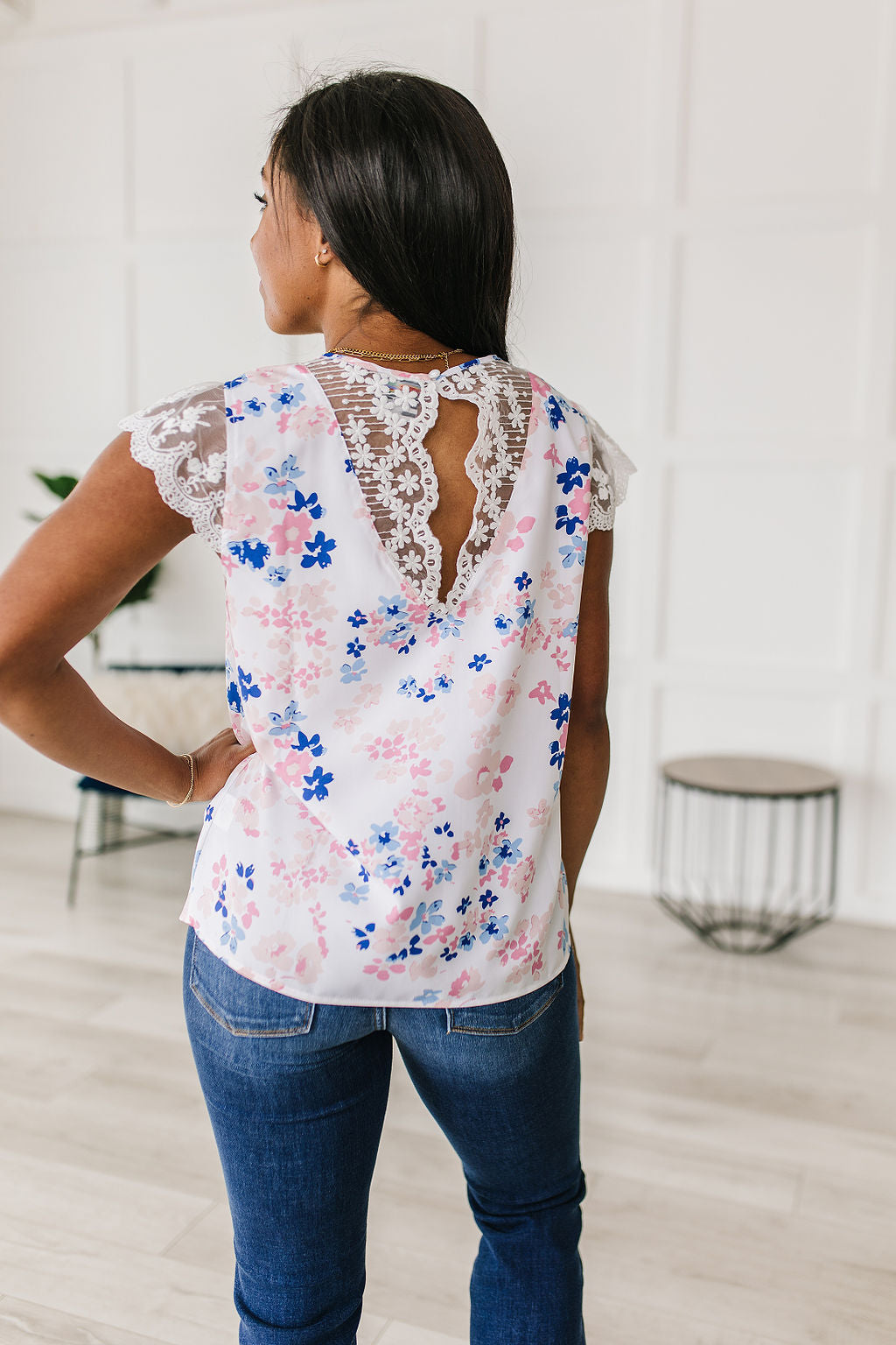 Still the One Lace Sleeve Floral Top - Website Exclusive