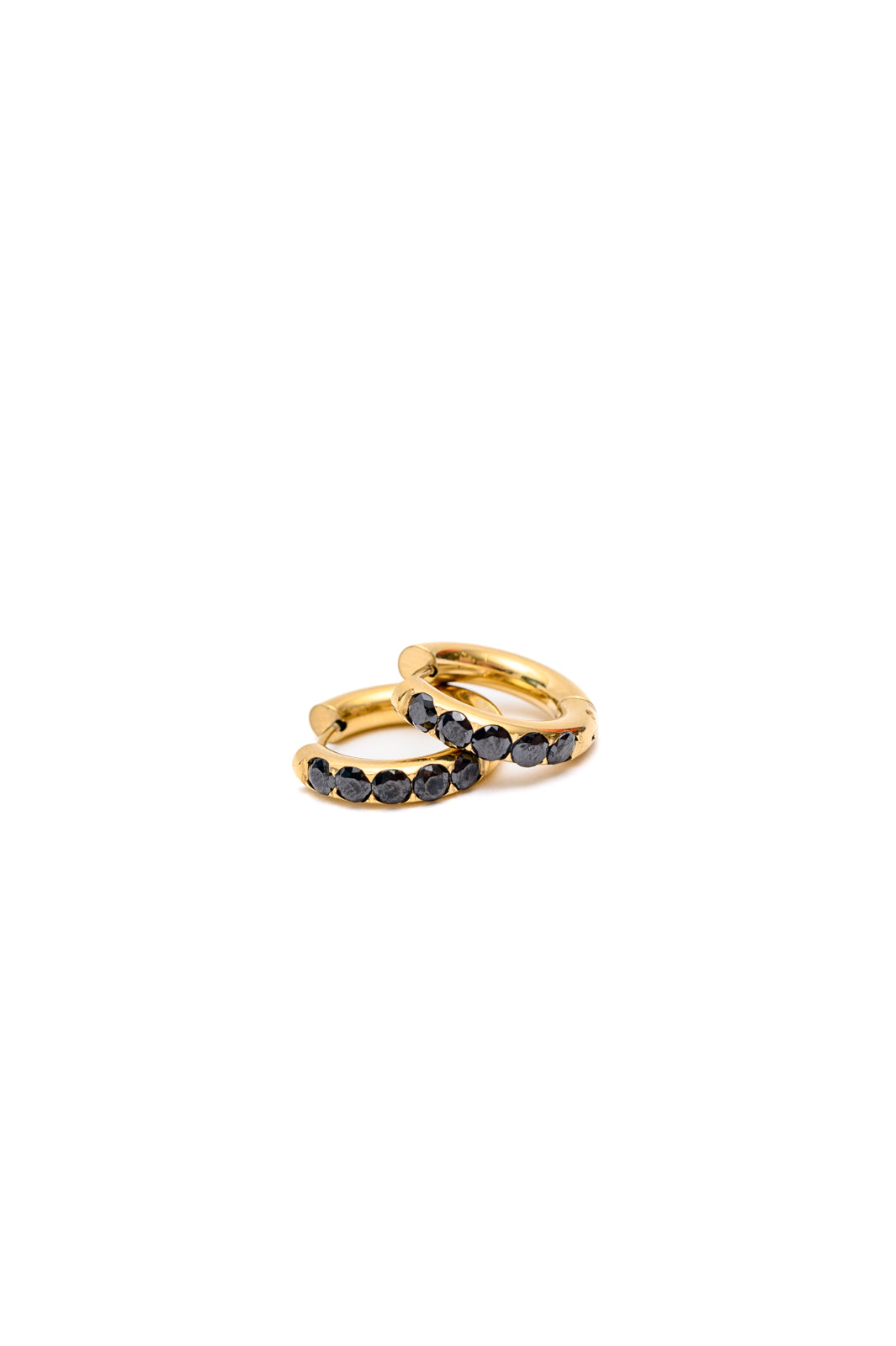 Stones in Ebony Huggie Earrings - WEBSITE EXCLUSIVE