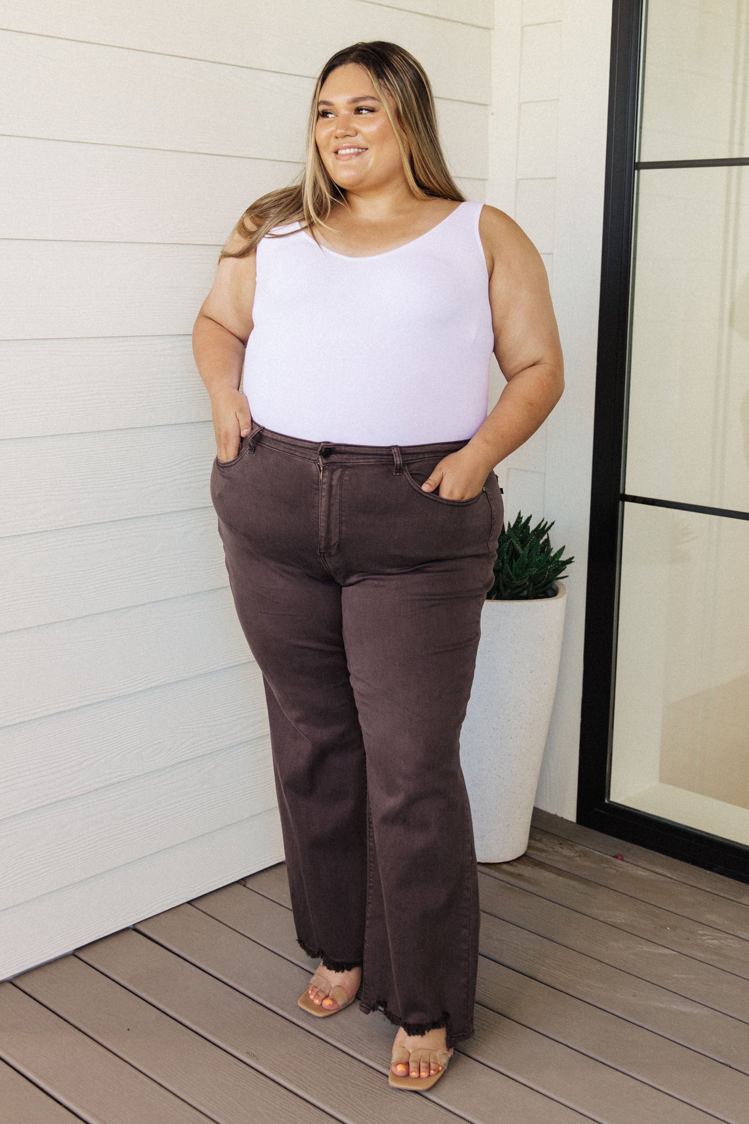 Sybil High Rise Frayed Hem 90&