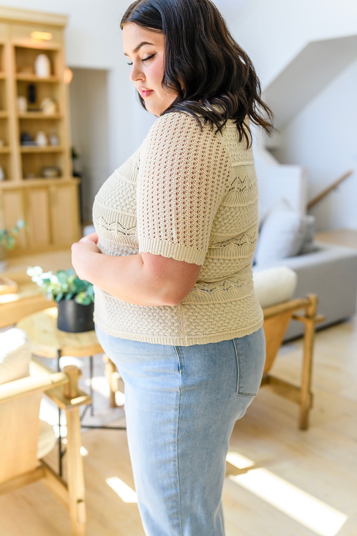 Thea Crocheted Knit Top - WEBSITE EXCLUSIVE