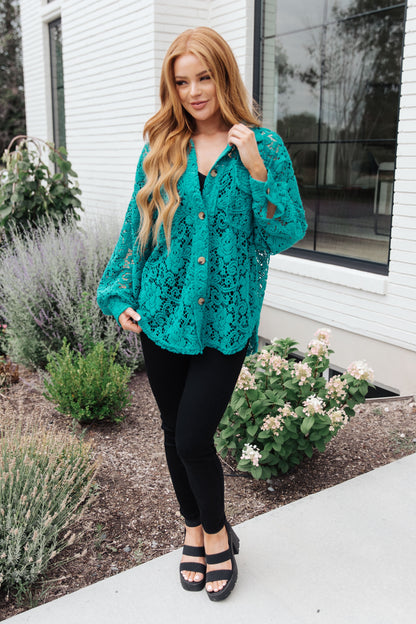 Topped with Lace Button Down - WEBSITE EXCLUSIVE