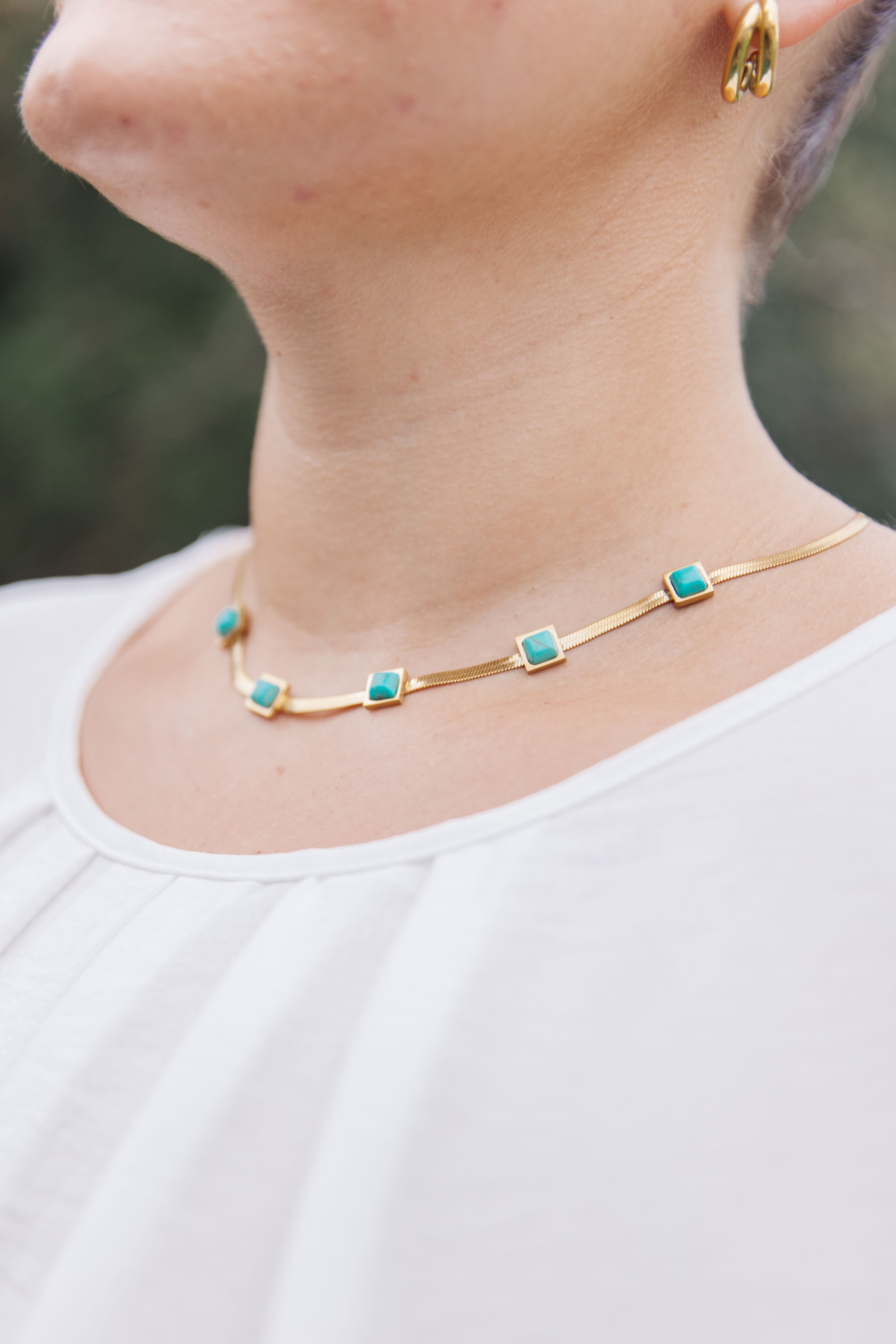 Turquoise Squares Necklace - WEBSITE EXCLUSIVE