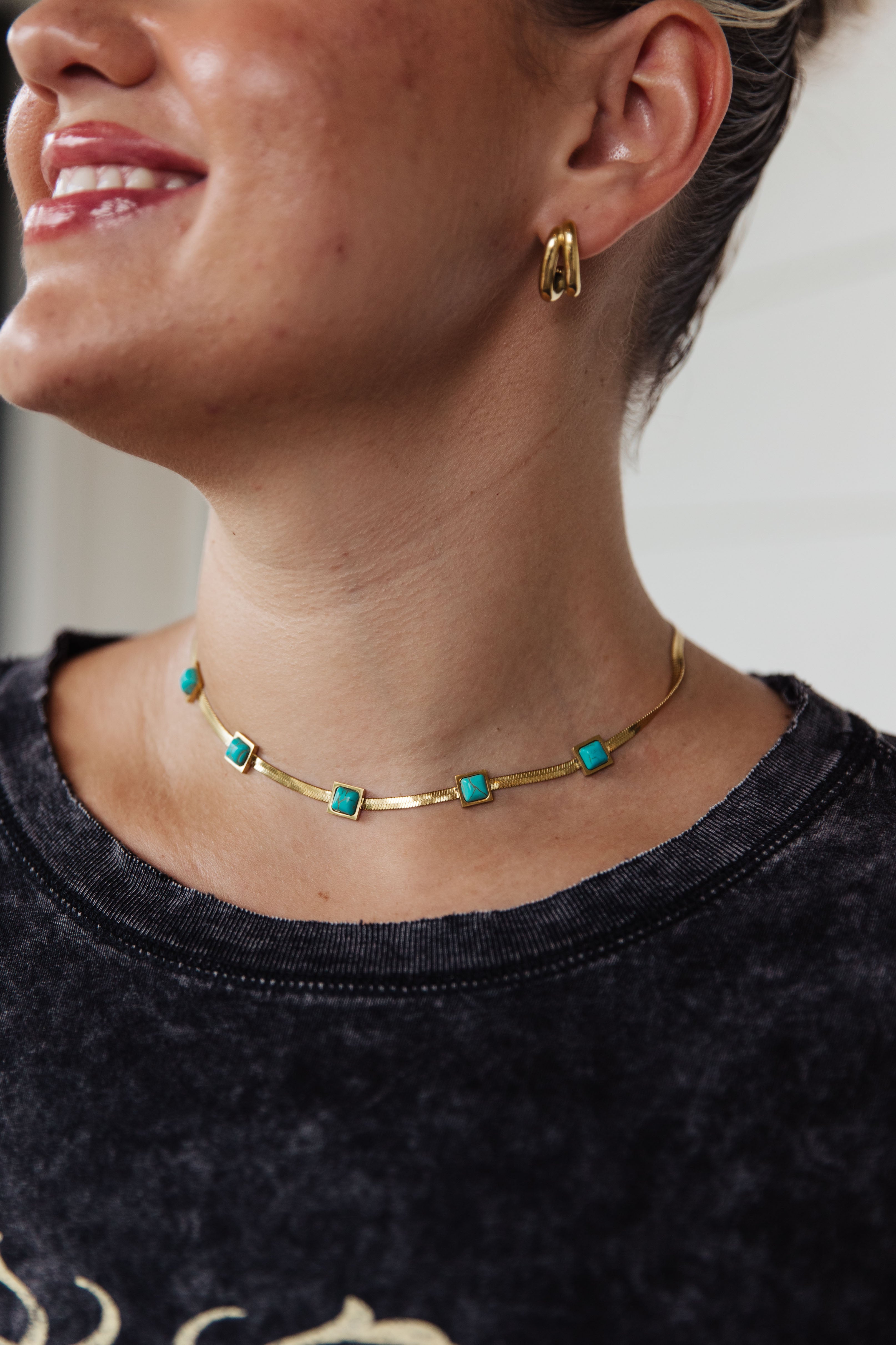 Turquoise Squares Necklace - WEBSITE EXCLUSIVE