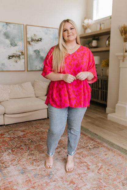 Unforgettable V-Neck Animal Print Blouse - WEBSITE EXCLUSIVE