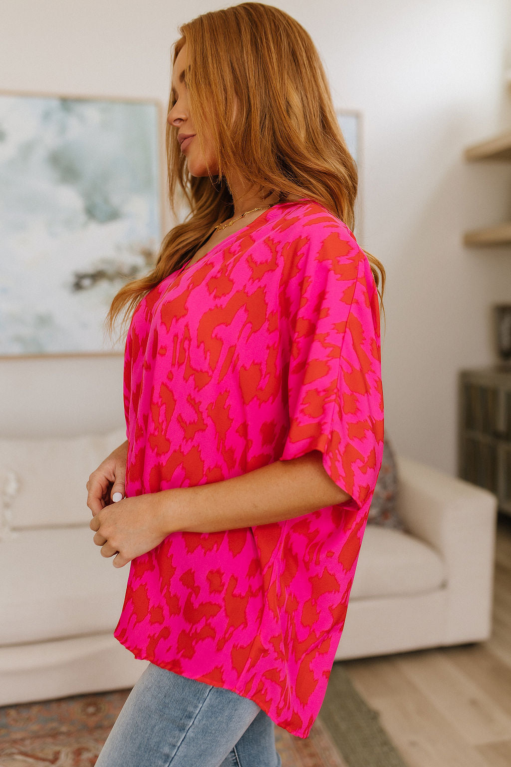 Unforgettable V-Neck Animal Print Blouse - WEBSITE EXCLUSIVE
