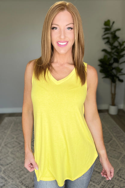 V-Neck Sleeveless Top in Yellow - WEBSITE EXCLUSIVE