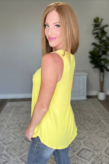 V-Neck Sleeveless Top in Yellow - WEBSITE EXCLUSIVE