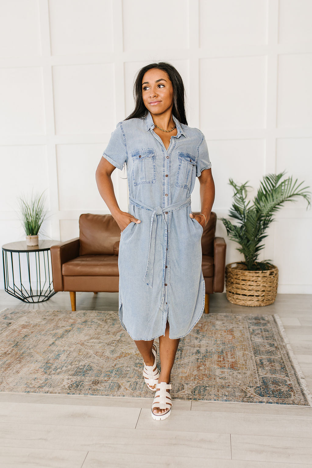 Wait For It Denim Shirtdress - Website Exclusive