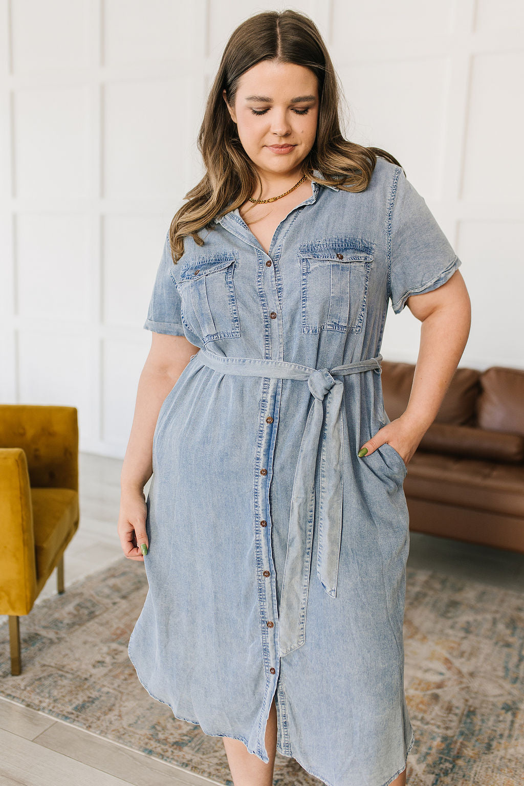 Wait For It Denim Shirtdress - Website Exclusive