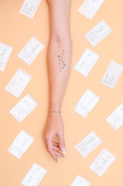 Words For A Season Temporary Tattoo - WEBSITE EXCLUSIVE
