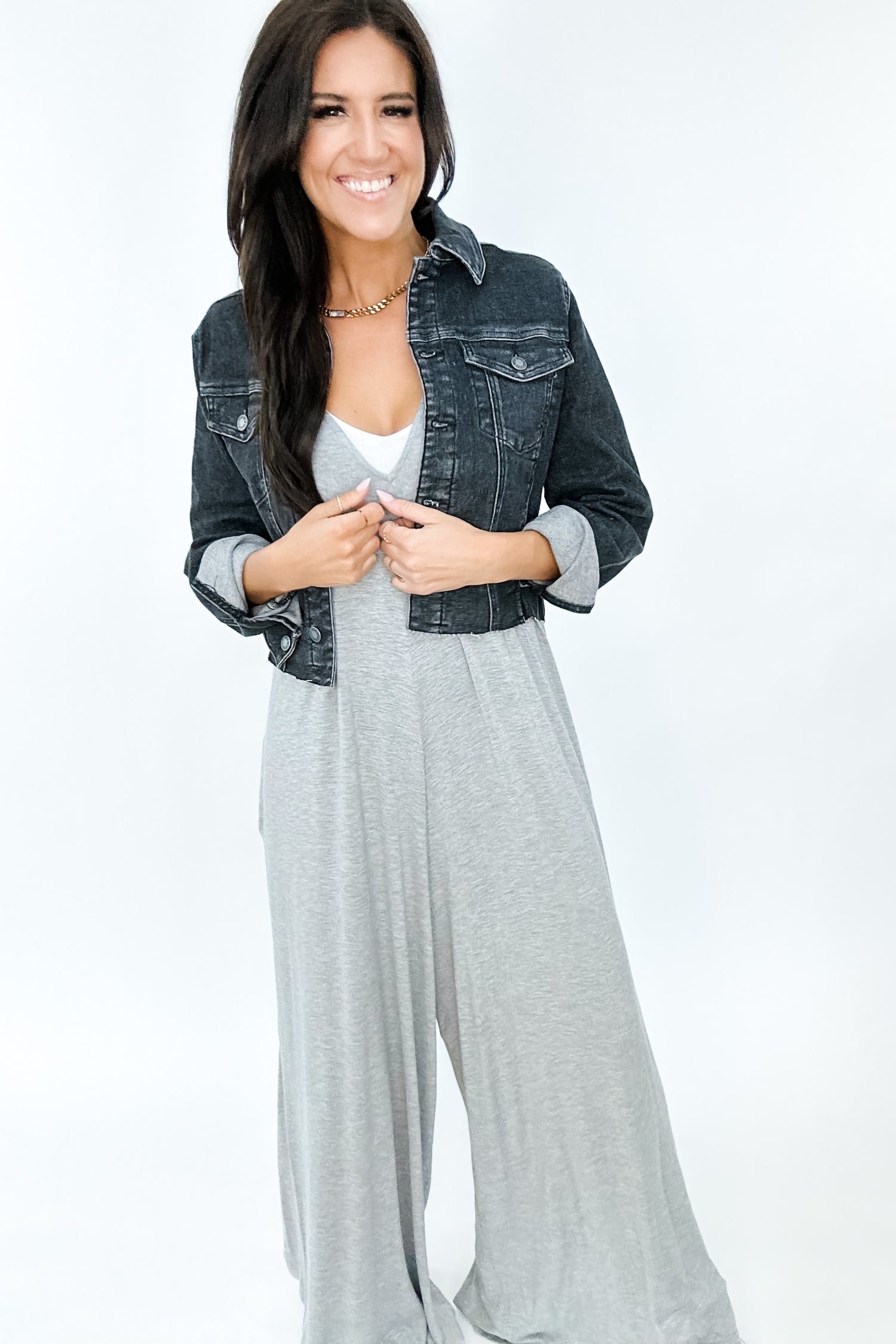 Charlie Cropped Denim Jacket BY JUDY BLUE- WEBSITE EXCLUSIVE