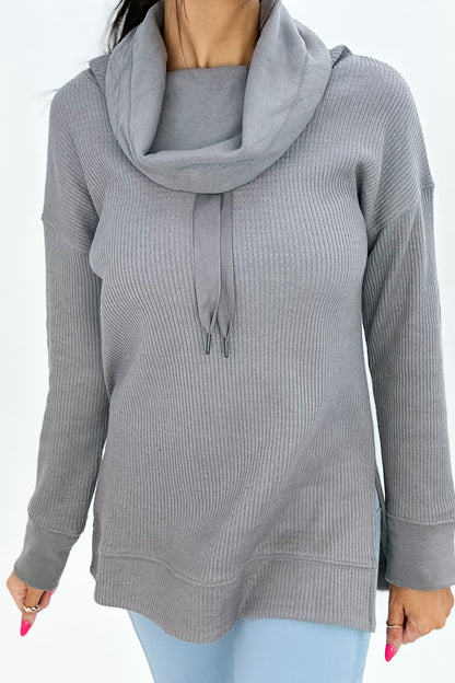 TIME STANDS STILL COWL NECK PULLOVER - FINAL SALE