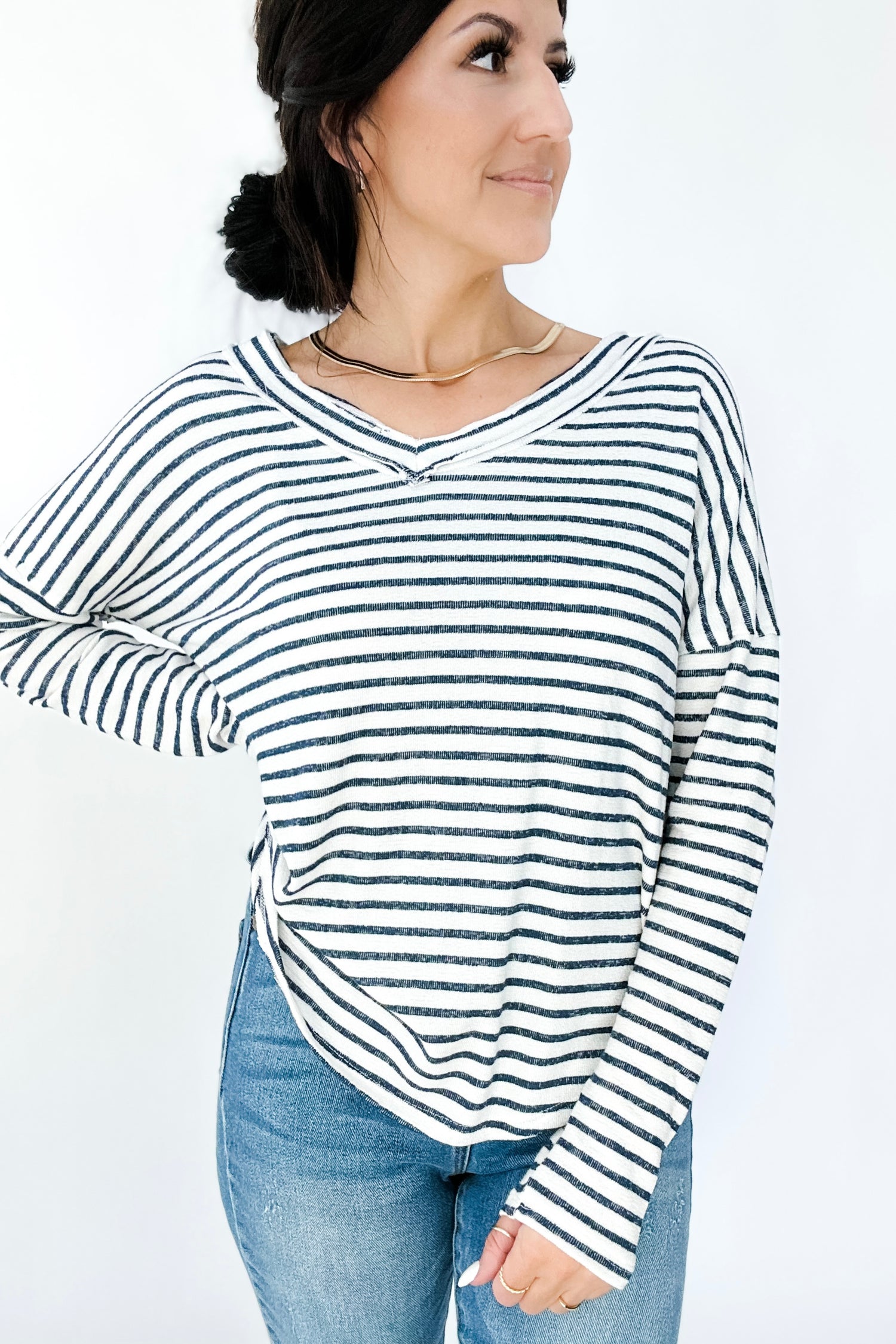 MARREN STRIPED KNIT TOP