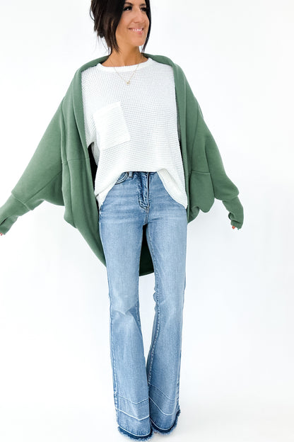 STILL STANDING DOLMAN CARDIGAN IN GREEN