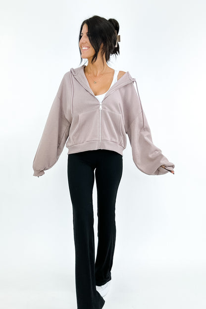 DAZED OVERSIZED LOUNGE HOODIE IN ROSY BROWN