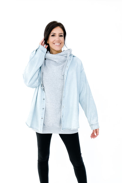 GRANT OVERSIZED DENIM SHIRT BY RISEN