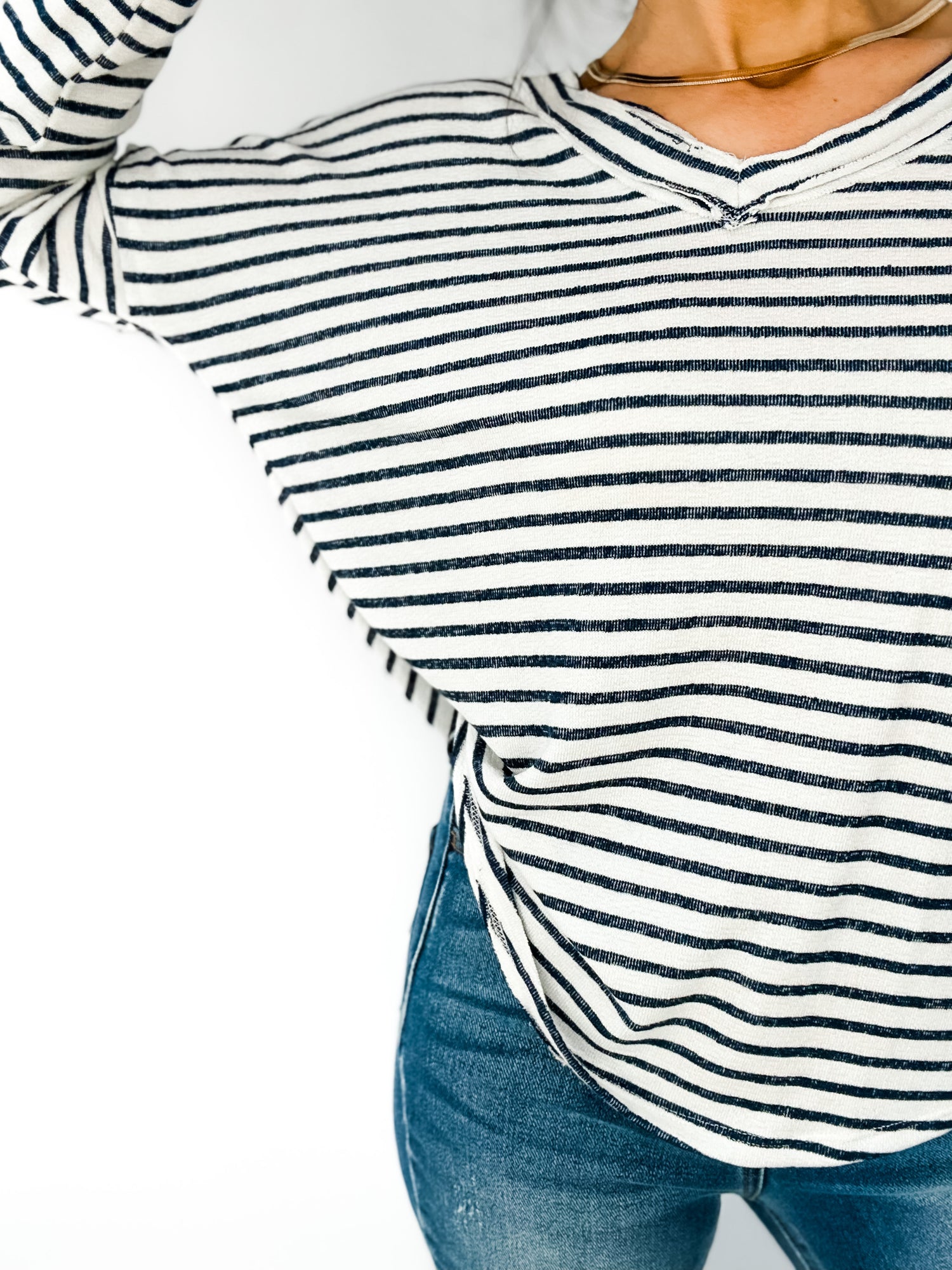 MARREN STRIPED KNIT TOP