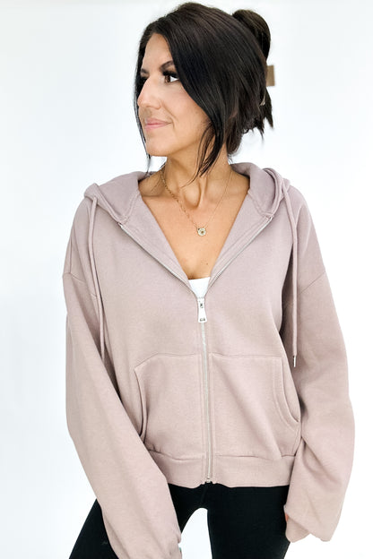 DAZED OVERSIZED LOUNGE HOODIE IN ROSY BROWN