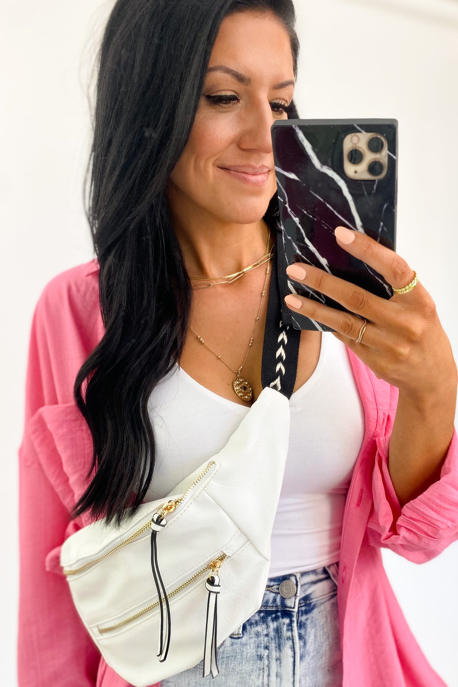 MADDIE BUTTON UP TOP IN CANDY