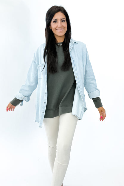 GRANT OVERSIZED DENIM SHIRT BY RISEN