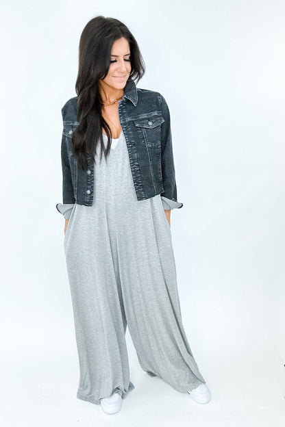 Charlie Cropped Denim Jacket BY JUDY BLUE- WEBSITE EXCLUSIVE