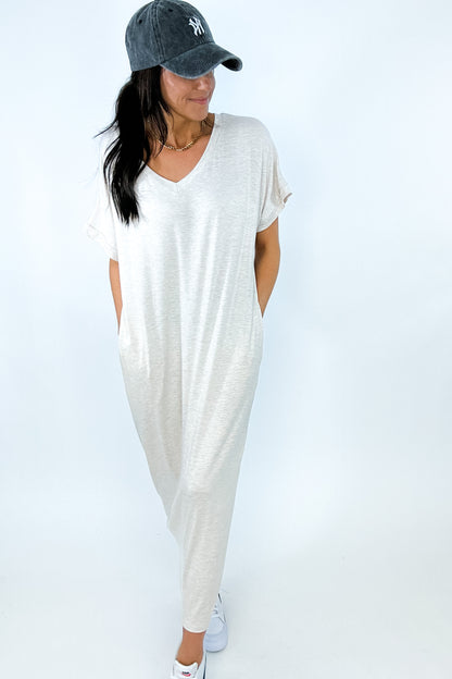 WEEKEND WANDERER MIDI DRESS IN OATMEAL
